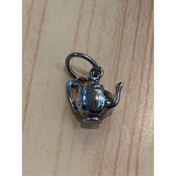 Vintage Mini Tea Pot Sterling Silver Jewelry Charm - Picture 5 of 6